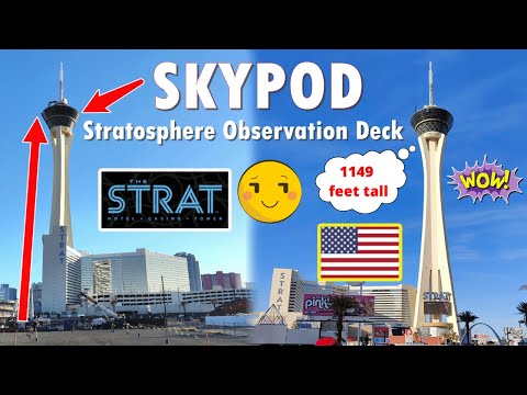SKYPOD OBSERVATION DECK ADMISSION, THE STRAT, LAS VEGAS, NV, USA + WALKTHROUGH 2023 @indaynamo