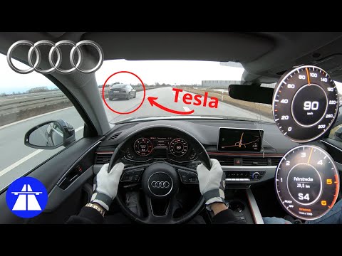 AUDI A4 B9 2.0 TDI QUATTRO TOP SPEED ON GERMAN AUTOBAHN [TEST DRIVE 4K]