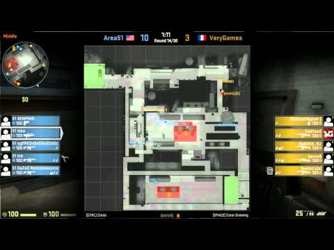 1/2 Finale ESWC CS:GO 2012 - Area51 - VeryGames MAP3