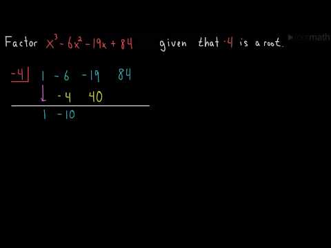Faktorisierung eines kubischen Polynoms (Synthetische Division 02)