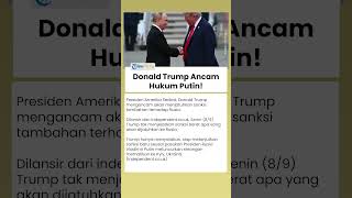 Trump akan Hadiahi Putin Sanksi Baru ke Rusia Pasca Bombardir Wilayah Ukraina