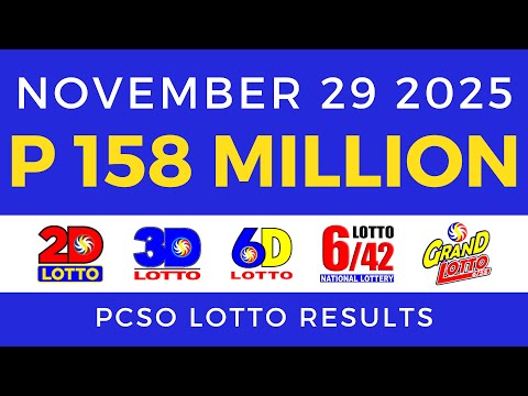 Lotto Result Today 9pm November 29 2025 PCSO