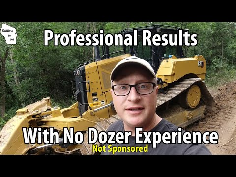 How to Run a Dozer With No Experience -  CAT D6 Grade Control and Slope Assist Tutorial