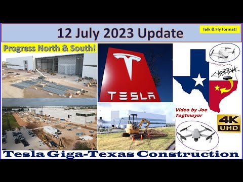 Steel Columns, Cathode Concrete Demo, 35 (of 68) Megapacks! 12 July 2023 Giga Texas Update (07:35AM)