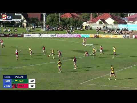 Rd 18 Hostplus SANFL Snapshot - Eagle Luke Beecken gathers & slams through on left