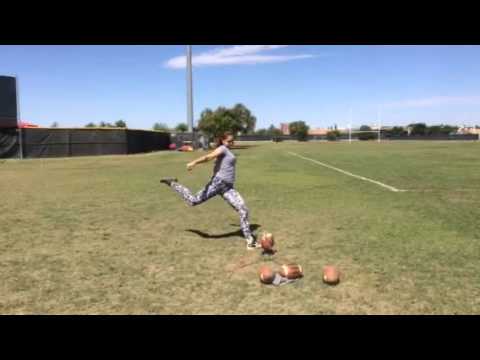 Becca Longo Kicking with Alex Zendejas