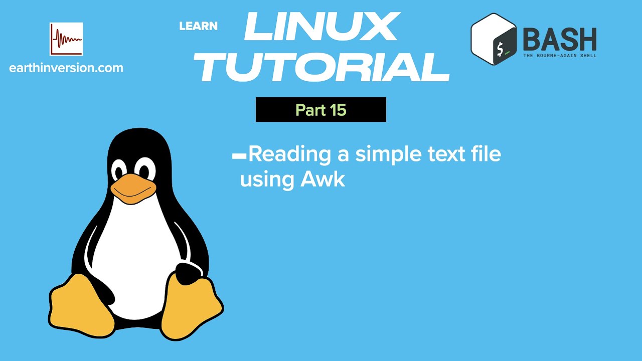 Linux Tutorial   Part 15: awk to read text files