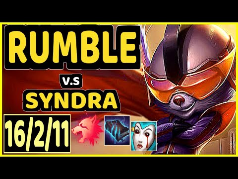 LVSYAN (RUMBLE) vs SYNDRA - 16/2/11 KDA MID CHALLENGER GAMEPLAY - EUW