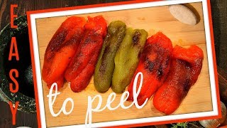 COOKING TIP - THE EASIEST WAY TO PEEL BELL PEPPERS - PEELING PEPPERS MADE EASY