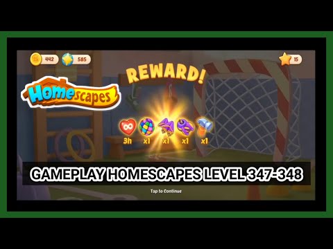 Homescapes gameplay Level 347-348