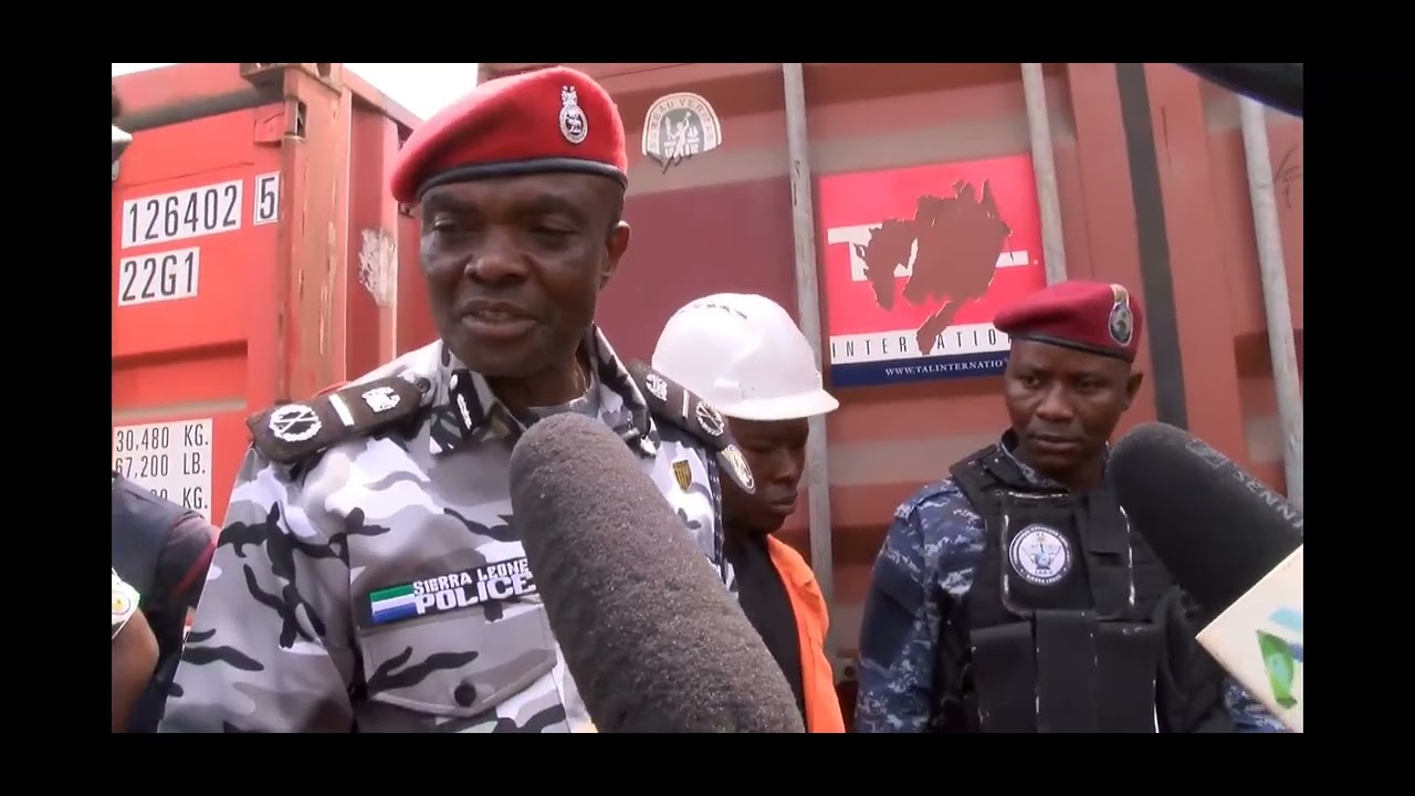Container Full of Illegal Drugs Seized by Sierra Leone Police at the Sea Port in Freetown. 