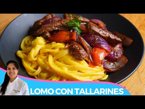 LOMO SALTADO CON TALLARINES A LA HUANCAINA | RECETA PERUANA 🇵🇪