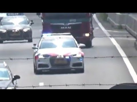 politie en Arrestatieteam met spoed onderweg in Velsen Zuid