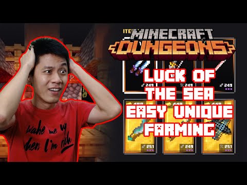 DcSK - Luck of the Sea Extremely Powerful Enchantment! Easy Unique Farming - Minecraft Dungeons