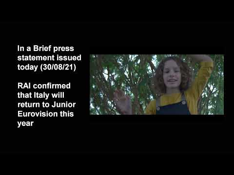 JESC 2021 News - Italy Return For Junior Eurovision 2021