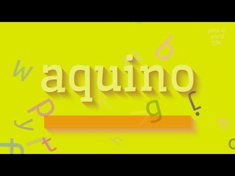 AQUINO - How to say Aquino?