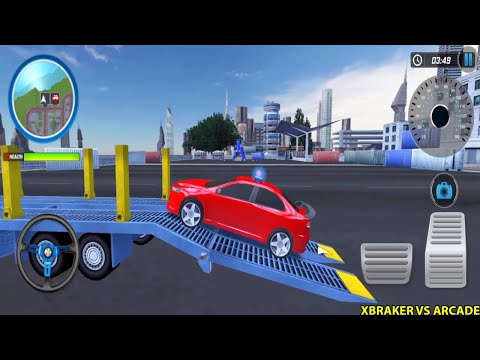 US Police Multi Level Car Transporter Truck 2021 - Android Gameplay 3D