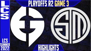 EG vs TSM Highlights Game 3 | LCS Playoffs Summer 2022 Round 2 Lower | Evil Geniuses vs Team Solomid