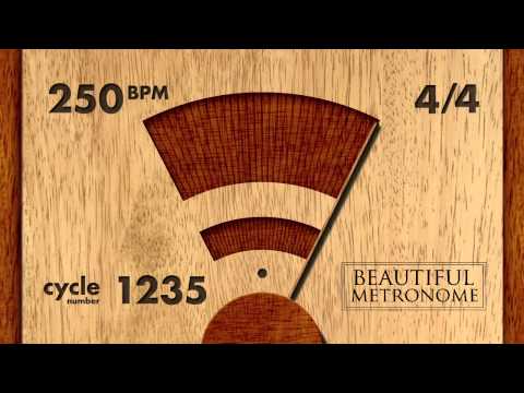 250 BPM 4/4 Wood Metronome HD