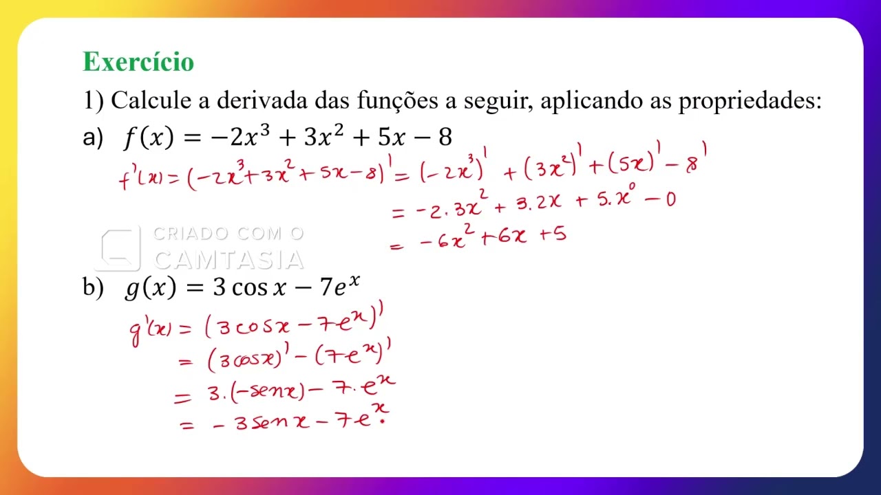 Unidade III - Parte 2: Derivada - Prof.  Walter Araujo