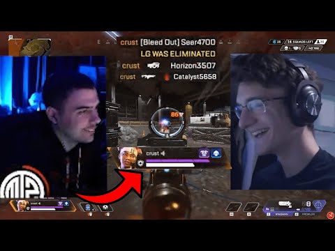 TSM ImperialHal & the boys reacts to crust literally SMURFING on LG in ALGS Scrims..