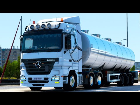 ETS2 | Mercedes Actros MP2 V8 Dotec And Cistern Trailer [1.40] | ProMods 2.52