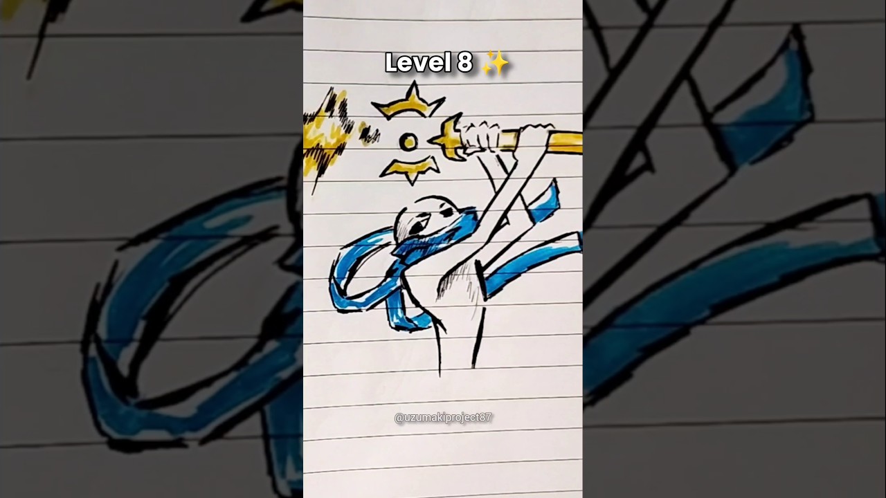 How to draw stickman in different levels #drawing #stickman #howtodraw #sketch #art #shorts