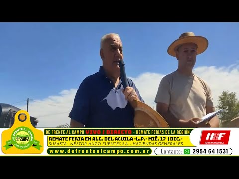 REMATE de NÉSTOR HUGO FUENTES S.A. en ALG. del ÁGUILA - MIÉ. 17 / DICIEMBRE / 2025N -