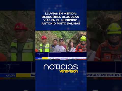 Lluvias en Mérida: Derrumbes bloquean vías en el municipio Antonio Pinto Salinas