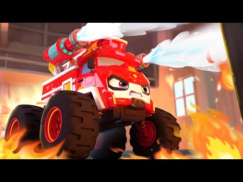 MONSTER FIRE TRUCK Keeps You Safe | Vehicles Song | Kids Songs | BabyBus - Cars World
