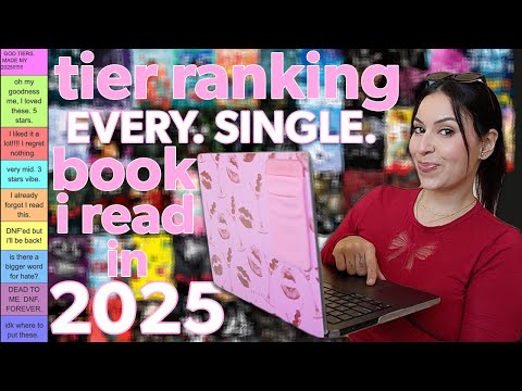 tier ranking EVERY. SINGLE. BOOK. I read in 2025 | yearly wrap up 🥳