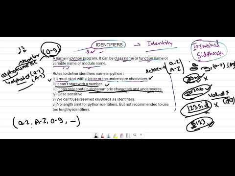 Python Lecture 7 Identifiers