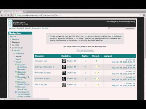 MiSPP Faculty Moodle Tutorials: Discussion Boards- Part 3