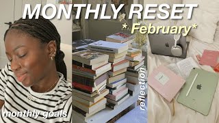 FEBRUARY MONTHLY RESET | plan with me, goals setting & YouTube analytics
