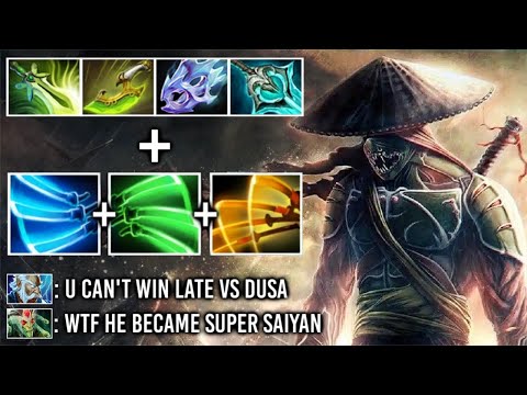 CRAZY Max Attack Speed 1000 XPM/GPM Disperser Juggernaut vs Dusa Late WTF Dota 2