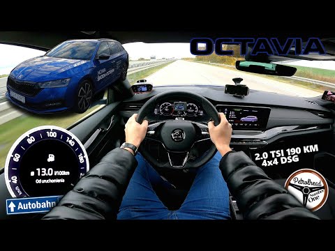 2023 Škoda Octavia 2.0 TSI 4x4 (190 KM) | V-MAX, 0-100, 100-200 km/h. Prezentacja & AUTOBAHN.