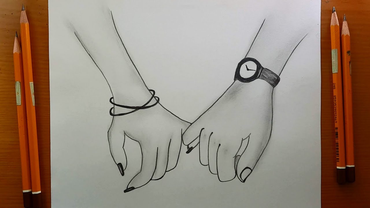 Watch Now disegni facile | Come disegnare Tenersi per mano schizzo a matita || Speciale San Valentino disegni facile | Come disegnare Tenersi per mano schizzo a matita || Speciale San Valentino