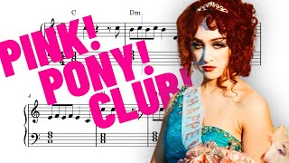 Chappell Roan - Pink Pony Club - EASY Piano Sheet Music (Tutorial)