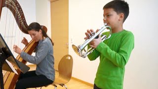 9 year old trumpet kid, triple tonguing