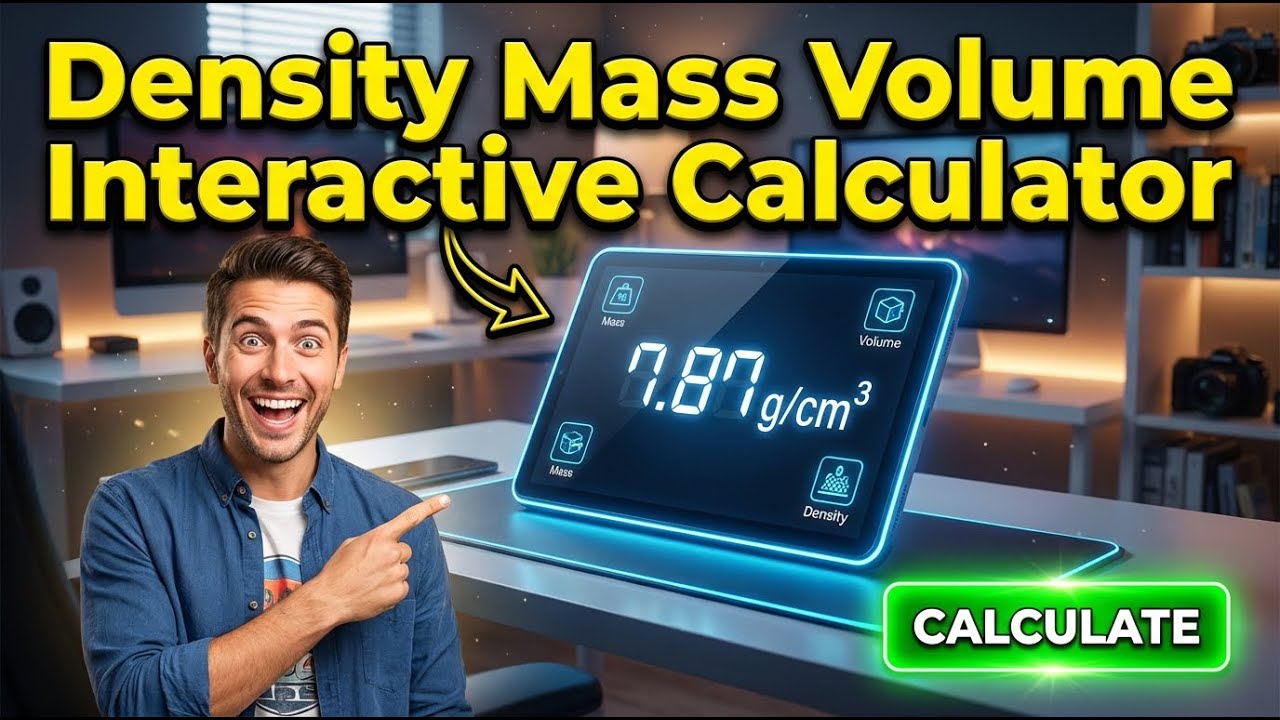 Density Mass Volume Interactive Calculator