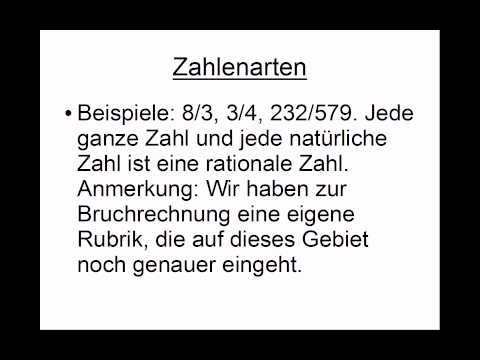 Zahlenarten