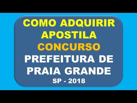 Baixar Apostila Concurso Prefeitura de Praia Grande - SP 2018