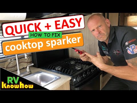 RV cooktop sparker not working, won't spark or ignite.