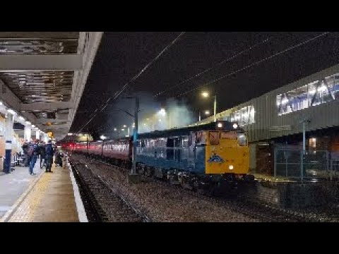 4K 31128 - 47828 (DOR) thrashes and slips out of Peterborough 1Z33  - 17/11/19