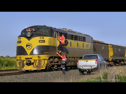 Trackside Crew Change For S317 With SSR Grain Train (3/10/2019) - PoathTV Australian Railways