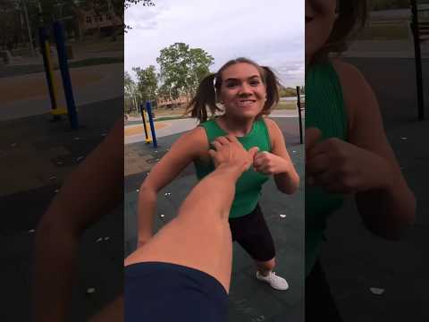 Boy vs Crazy Girl #funny #girl #crazy #escaping #comedy #dumitrucomanac #teleport #boxing #viral
