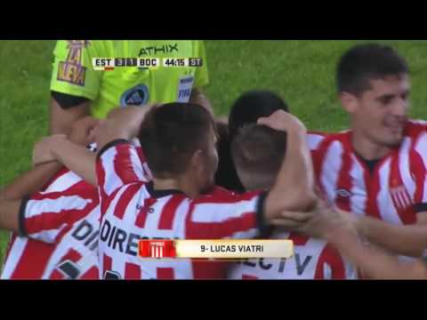 Gol de Viatri. Estudiantes 3 - Boca 1. Fecha 15. Primera División 2016.