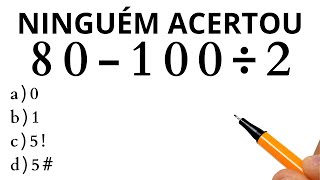 CUIDADO PARA NÃO ERRAR ESSA SIMPLES QUESTÃO DE MATEMÁTICA 