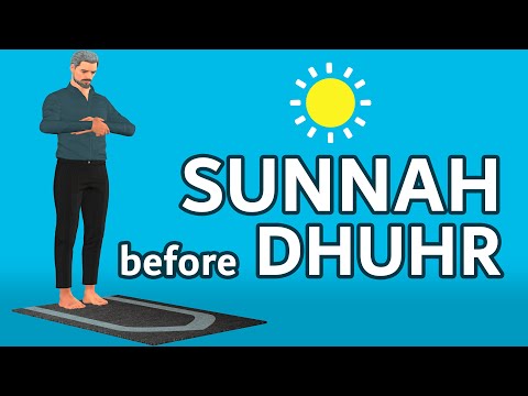 How to pray Sunnah before Dhuhr for men (beginners) - with Subtitle