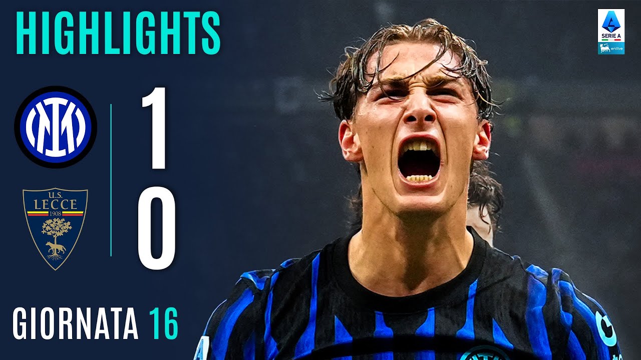 INTER-LECCE 1-0 | HIGHLIGHTS | 16ª GIORNATA | SERIE A ENILIVE 2025/26